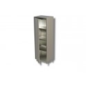 ARMADIO CON 1 PORTA BATTENTE - 3 RIPIANI - INTERAMENTE IN ACCIAIO INOX AISI 304
